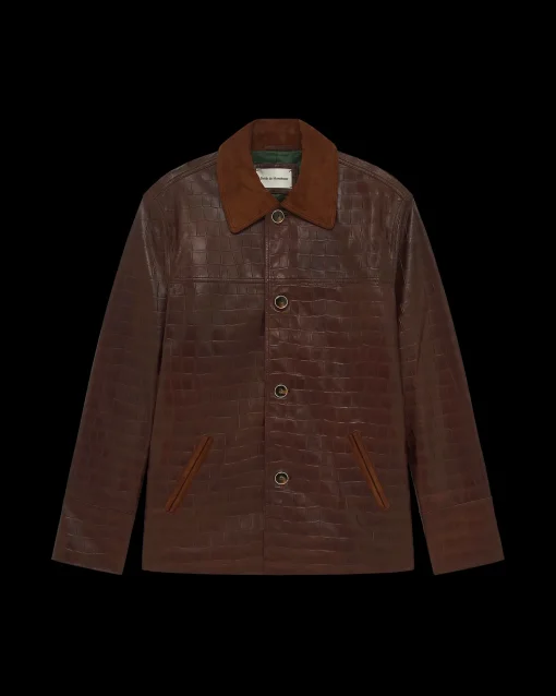 La Veste Cuir Croco
