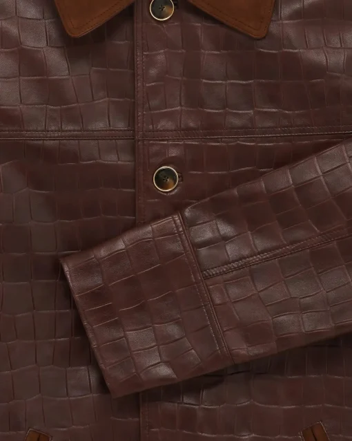 La Veste Cuir Croco
