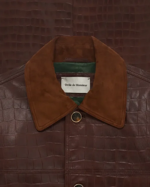 La Veste Cuir Croco