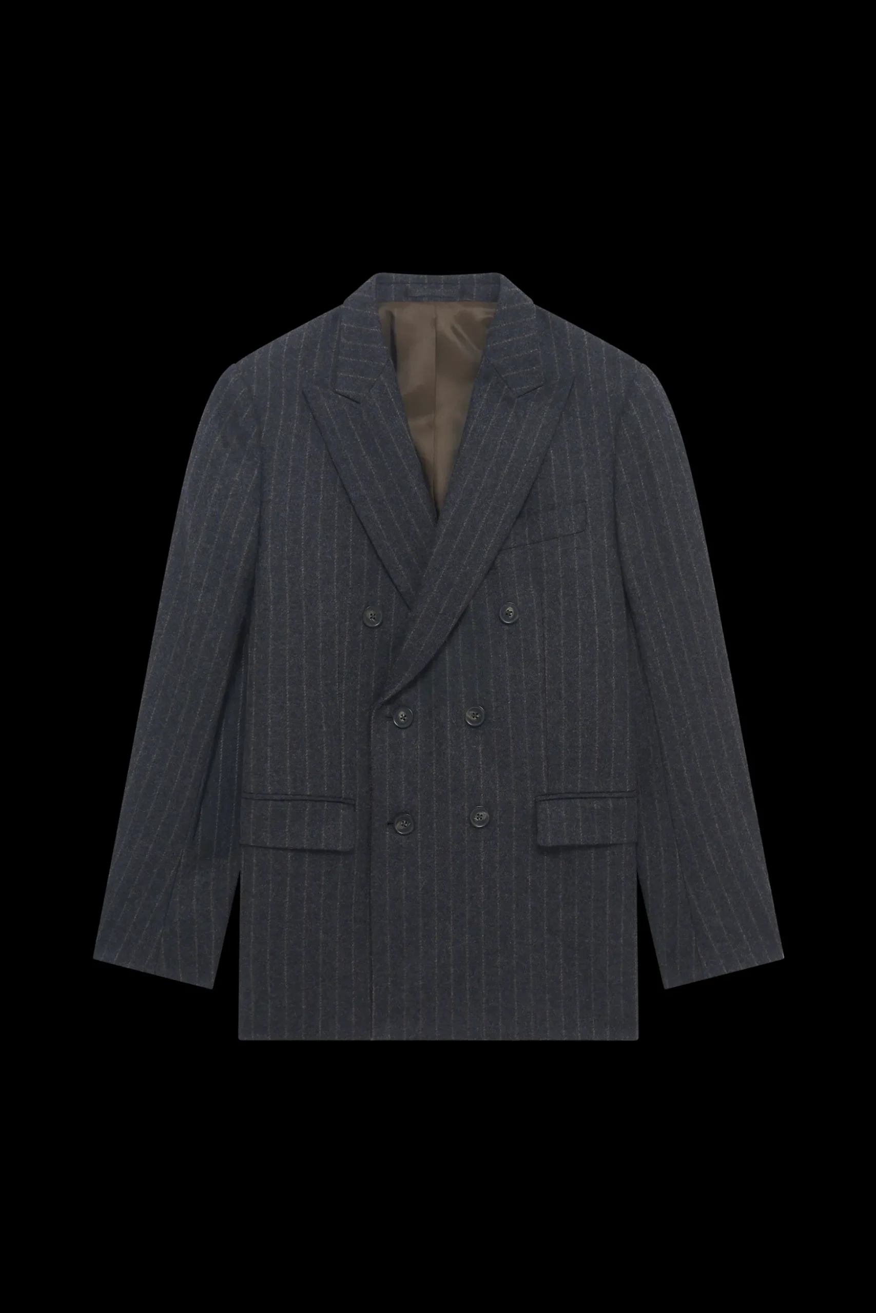 La Veste De Costume Croisée Rayée