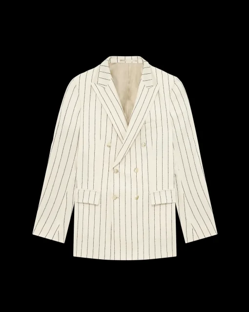 Le Blazer Croisé Rayures