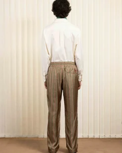 Le Pantalon Rayure Fleuries